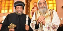 Anba Antonio, vescovo di Milano e Tawadros II Papa di Alessandria e Patriarca della Sede di San Marco